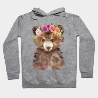 Bear with Flower Crown Hoodie